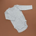 Боді H&M з довгим рукавом, кнопки на плечі, сірий