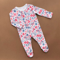 Чоловічок George, закрита ніжка, білий/дрібні квіточки