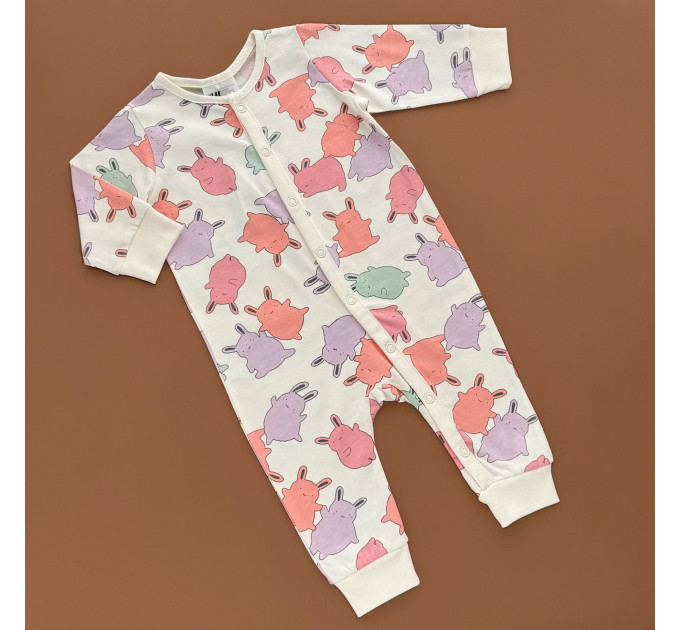 Чоловічок H&M, відкрита ніжка, білий/зайчики