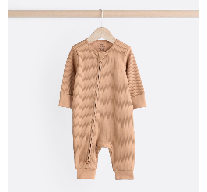 Чоловічок Next з блискавкою, відкрита ніжка, коричневий/рубчик