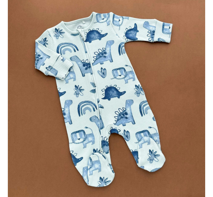 Чоловічок Next з блискавкою, закрита ніжка, блакитний/звірі+веселки