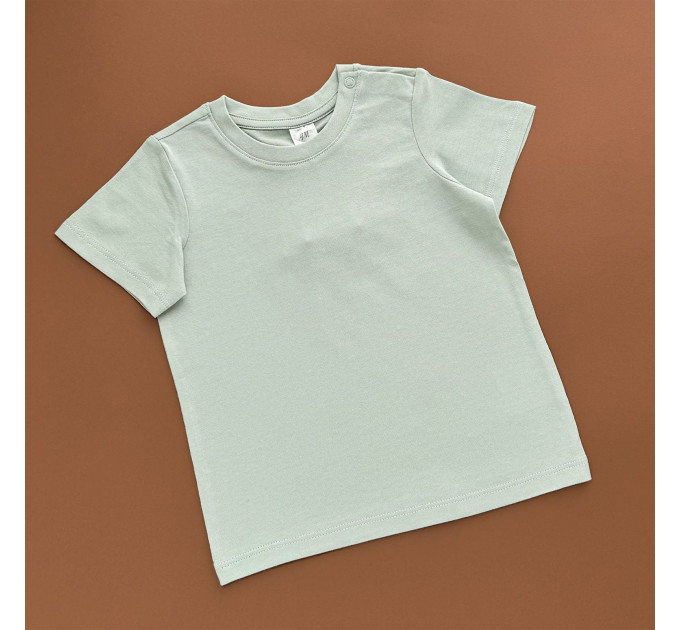 Футболка H&M, гудзик на плечі, зелений