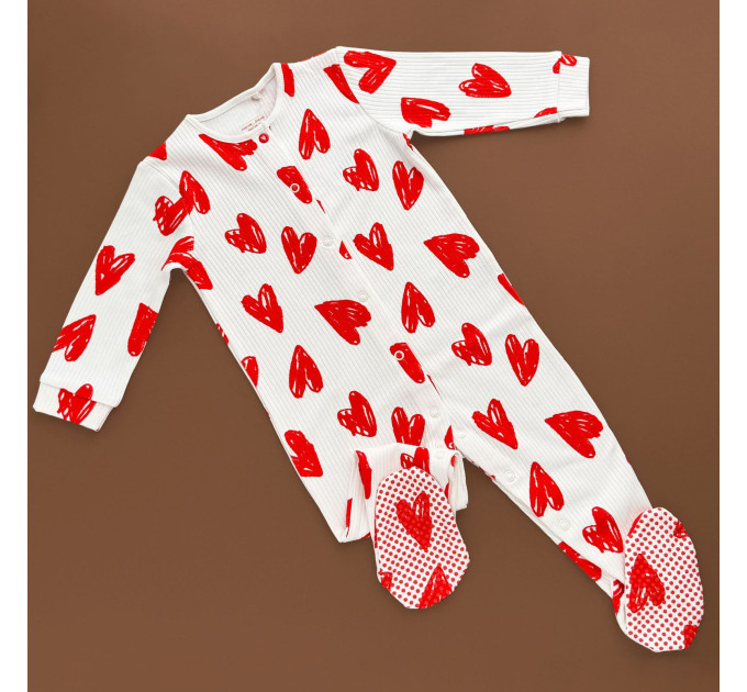 Чоловічок Next, закрита ніжка, білий/сердечка