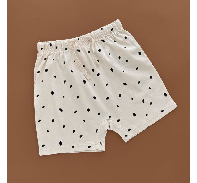 Шорти H&M, світло-бежевий/чорні цяточки