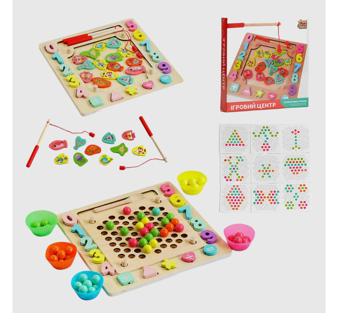 Іграшка сортер 4FUN Game Club Wood Ігровий центр 5ть видів міні ігр  30351 (12)