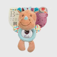 Іграшка дитяча брязкальце Звірята з підсвічуванням та колисковою