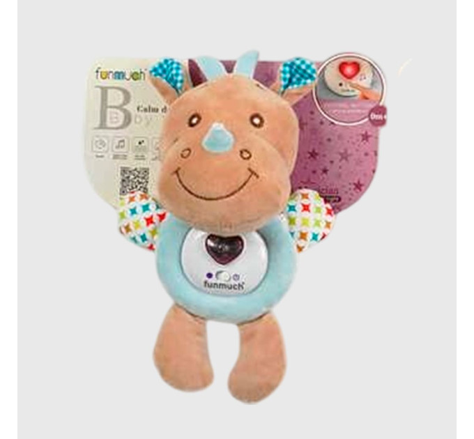 Іграшка дитяча брязкальце Звірята з підсвічуванням та колисковою