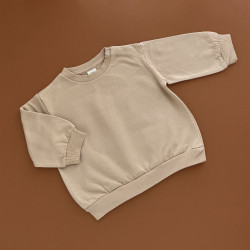 Світшот H&M, двонитка на байці, бежевий