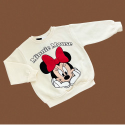 Світшот Zara фліс, бежевий/MINNIE MOUSE