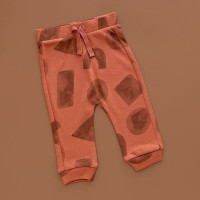 Штани George, коричневий/принт коричневі кокоси