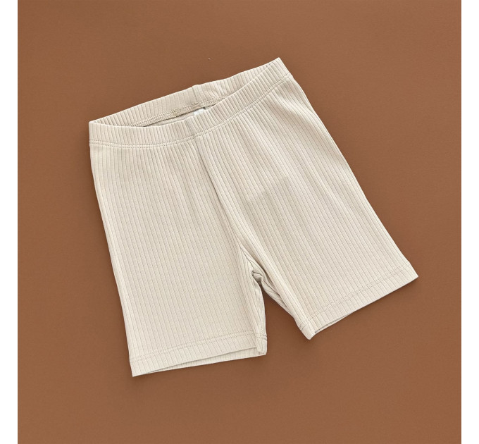 Шорти велосипедки H&M, бежевий/рубчик