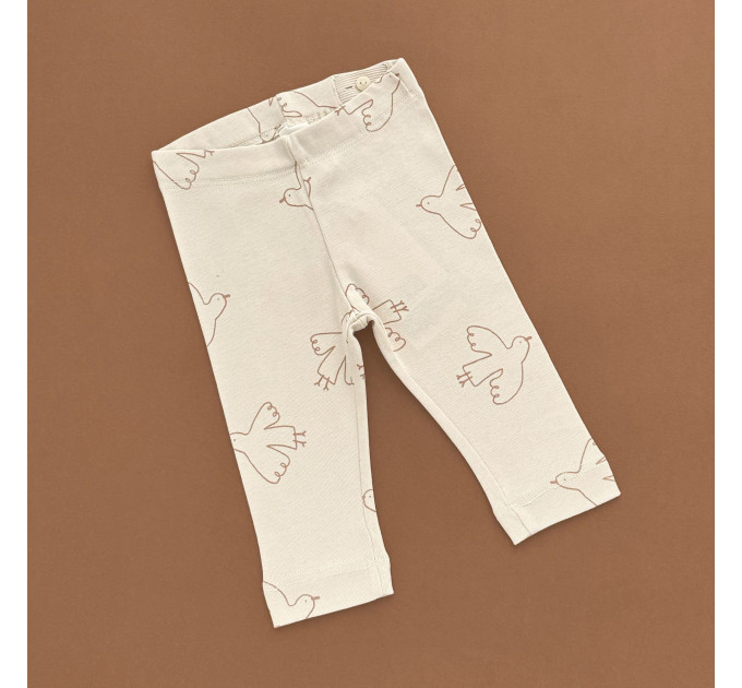 Штани H&M, молочний/птахи