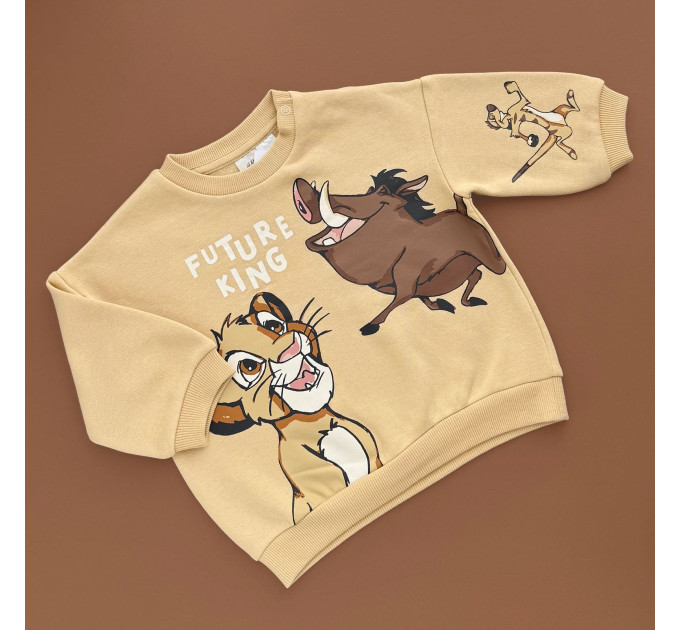 Світшот H&M, фліс, бежевий/Сімба