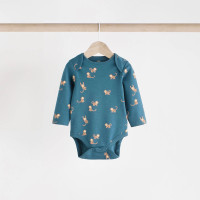 Боді Next з довгим рукавом, зелений/мавпочки