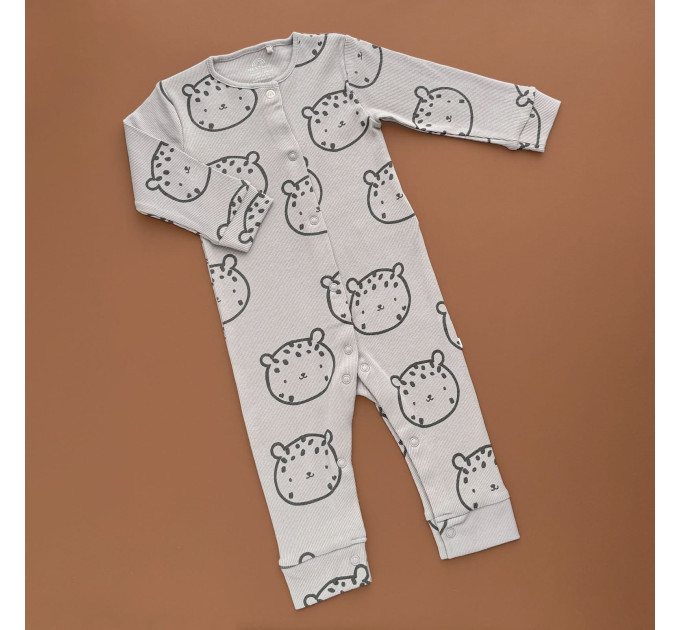 Чоловічок Next, відкрита ніжка, сірий/рубчик тигренята