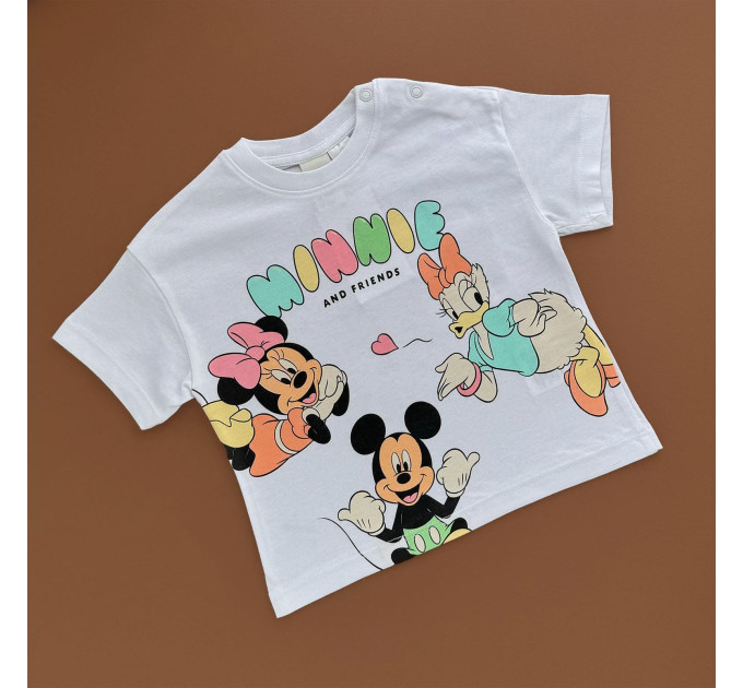 Футболка H&M, білий/МІні Маус