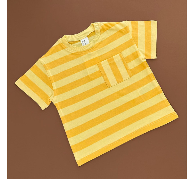 Футболка H&M, жовтий/полоска