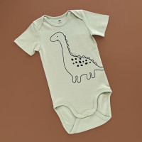 Боді H&M з коротким рукавом, зелений/динозавр