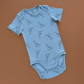 Боді H&M з коротким рукавом, синій/принт динозаврів