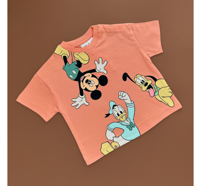 Футболка H&M, помаранчевий/Мікі Маус
