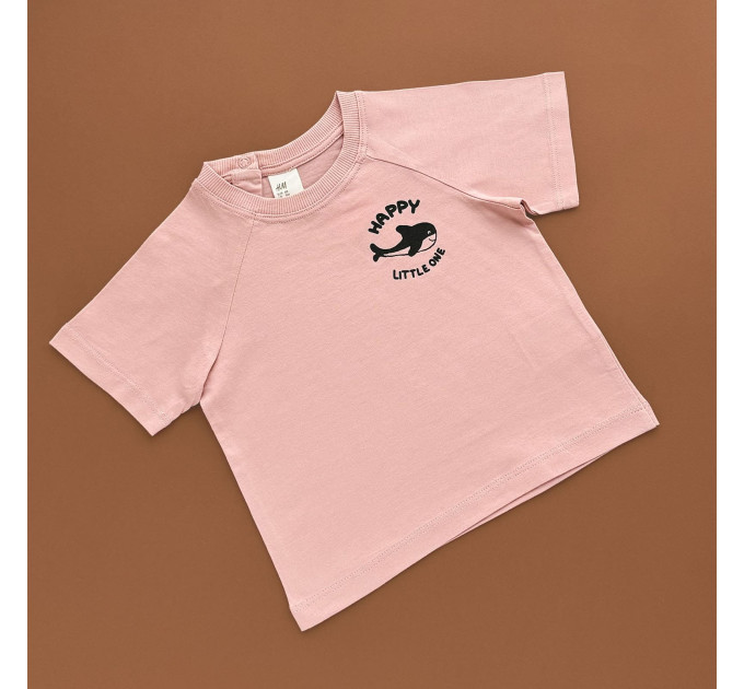 Футболка H&M, пудрова/ кит