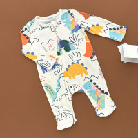 Чоловічок George з блискавкою, закрита ніжка, білий/динозаврики