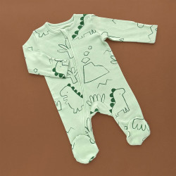 Чоловічок George з блискавкою, закрита ніжка, зелений/динозаврики