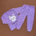 Піжама, реглан з штанами, фіолетовий/мордочка Котика