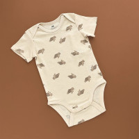 Боді H&M з коротким рукавом, молочний/черепашки