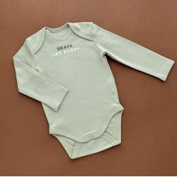 Боді C&A з довгим рукавом, зелений/Brave Like Daddy