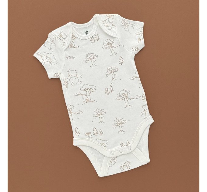 Боді C&A з коротким рукавом, молочний/ Winnie the Pooh