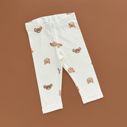 Лосіни H&M, молочний/мордочки ведмедиків, мишок, зайчиків