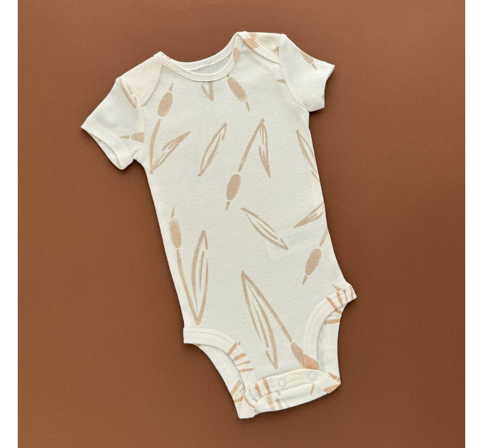 Боді Carter's з коротким рукавом, бежевий/рогіз (комиш)