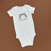 Боді Carter's з коротким рукавом, білий/веселка