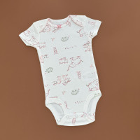 Боді Carter's з коротким рукавом, білий/енімал