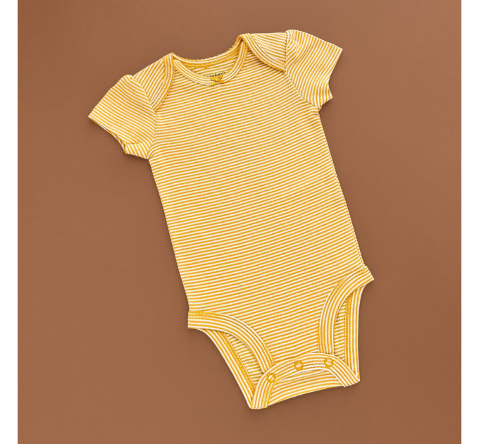 Боді Carter's з коротким рукавом, жовтий/полоска