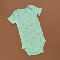 Боді Carter's з коротким рукавом, мятний/енімал