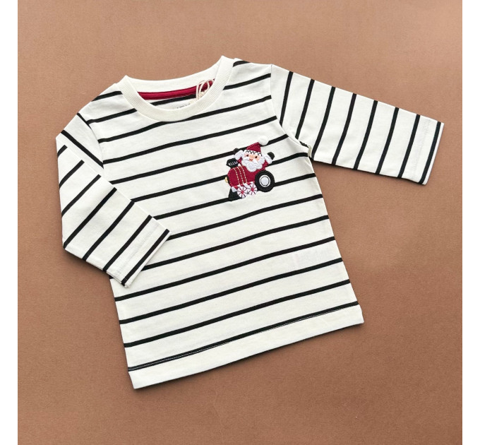 Реглан Next, чорна полоска/Санта