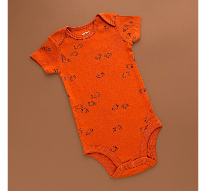 Боді Carter's з коротким рукавом, цегляний/енімал