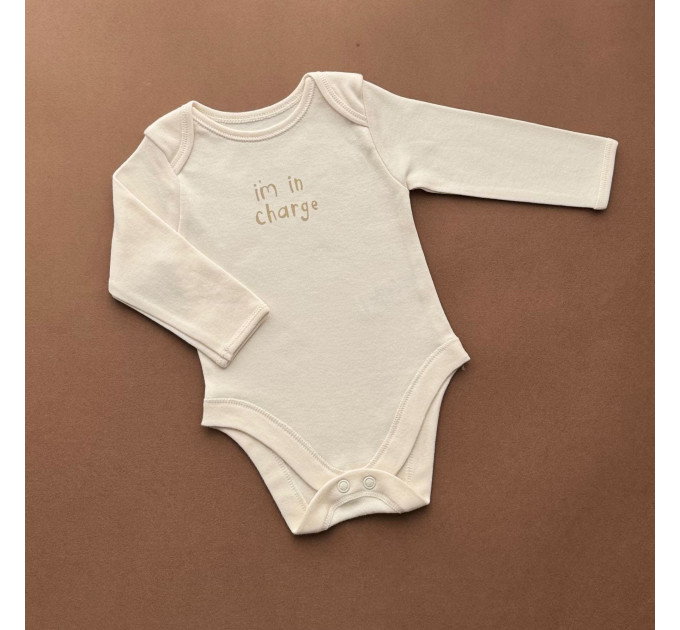 Боді George з довгим рукавом, бежевий/I'm in change