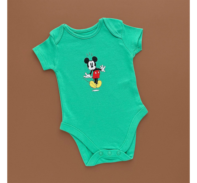 Боді George з коротким рукавом, зелений/Disney Mickey & Friends