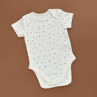 Боді George з коротким рукавом, молочний/цяточки