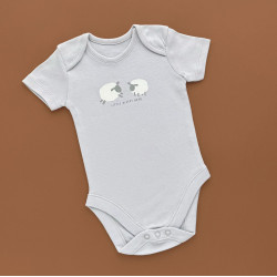 Боді George з коротким рукавом, сірий/дві овечки