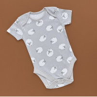 Боді George з коротким рукавом, сірий/принт овечок