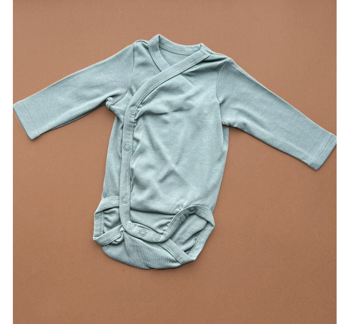 Боді H&M з довгим рукавом, на запах, зелений