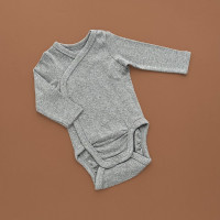 Боді H&M з довгим рукавом, на запах, темно-сірий