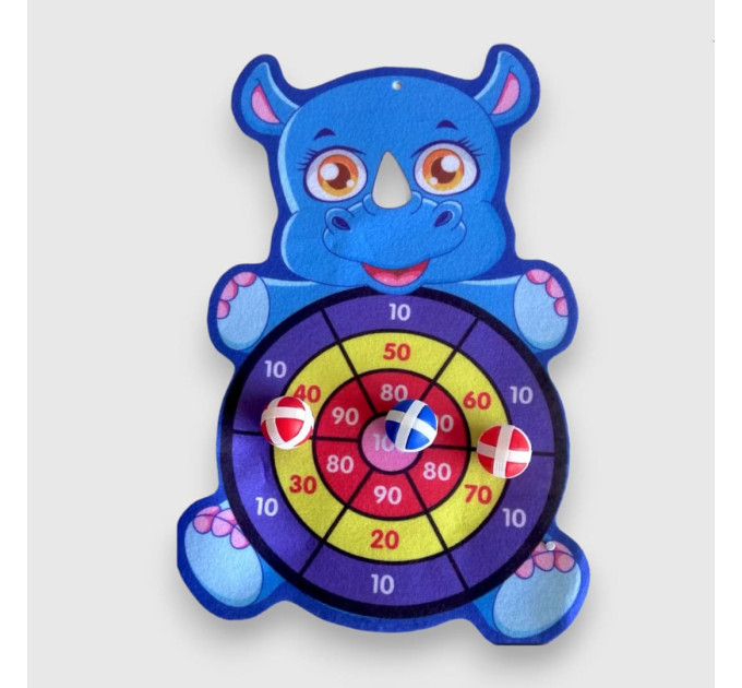 Гра для дітей дартс тваринка з м’ячиками на липучці YS 003-5 /YS 003-4/YS 002 (360/2)