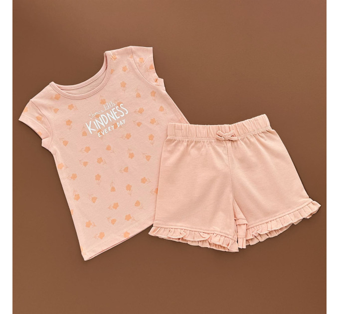 Костюмчик George Футболка та шорти , пудровий