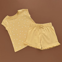 Костюмчик George Футболка та шорти, гірчиця/квітковий принт