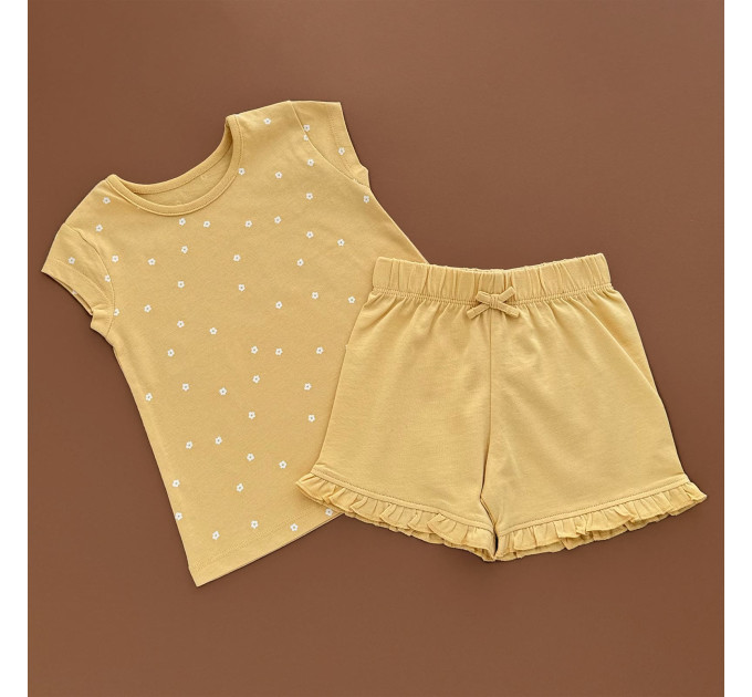 Костюмчик George Футболка та шорти, гірчичний